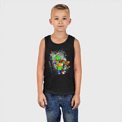 Майка детская хлопок Minecraft, цвет: черный — фото 2