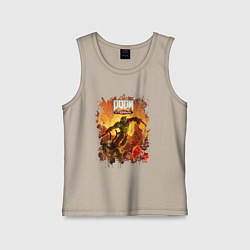 Майка детская хлопок DOOM, цвет: миндальный