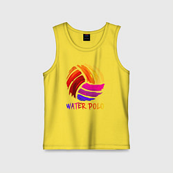 Майка детская хлопок Мяч для водного поло, цвет: желтый