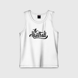 Майка детская хлопок Handball lettering, цвет: белый