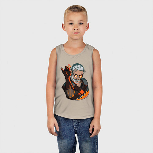 Детская майка Ведьмак / Миндальный – фото 5