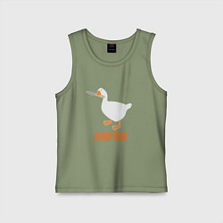 Майка детская хлопок Untitled Goose Анархия, цвет: авокадо