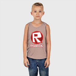 Майка детская хлопок ROBLOX, цвет: пыльно-розовый — фото 2
