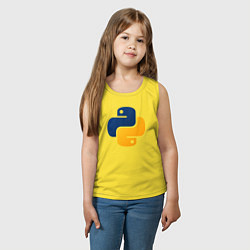 Майка детская хлопок Python, цвет: желтый — фото 2