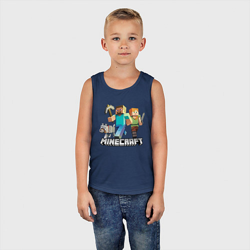 Детская майка MINECRAFT / Тёмно-синий – фото 5