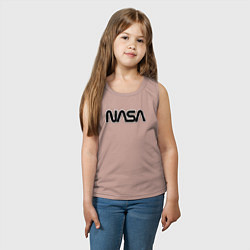 Майка детская хлопок NASA, цвет: пыльно-розовый — фото 2