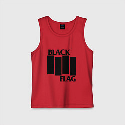 Майка детская хлопок BLACK FLAG, цвет: красный