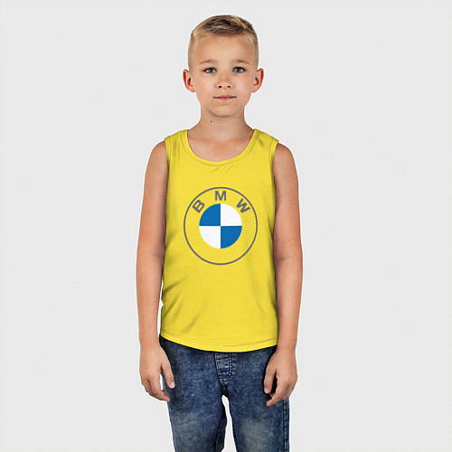 Детская майка BMW LOGO 2020 / Желтый – фото 5