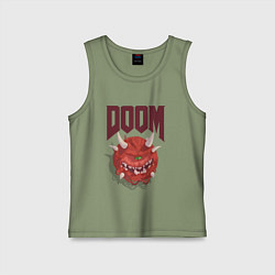 Майка детская хлопок DOOM, цвет: авокадо