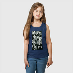 Майка детская хлопок BTS, цвет: тёмно-синий — фото 2