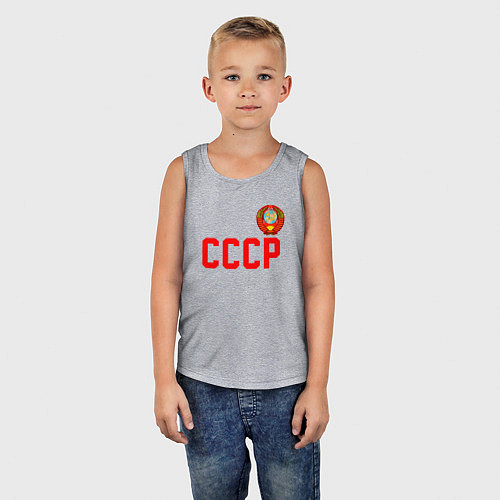 Детская майка СССР / Меланж – фото 5