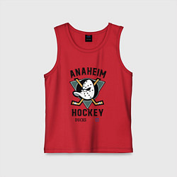 Майка детская хлопок ANAHEIM DUCKS, цвет: красный