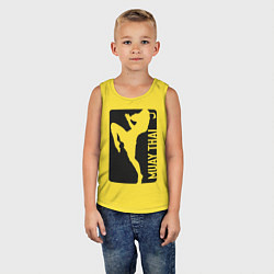 Майка детская хлопок Muay Thai, цвет: желтый — фото 2
