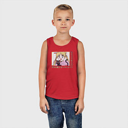 Майка детская хлопок Sailor Moon Usagi Tsukino Luna, цвет: красный — фото 2