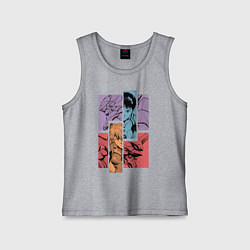 Майка детская хлопок Аска и Синдзи, Евангелион, цвет: меланж