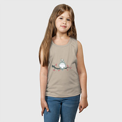 Майка детская хлопок Тоторо, цвет: миндальный — фото 2