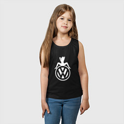 Майка детская хлопок Volkswagen Girl Z, цвет: черный — фото 2