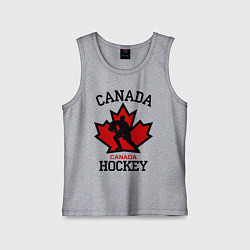 Майка детская хлопок Canada Hockey, цвет: меланж