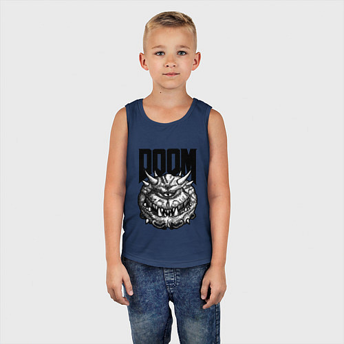Детская майка КАКОДЕМОН DOOM Z / Тёмно-синий – фото 5