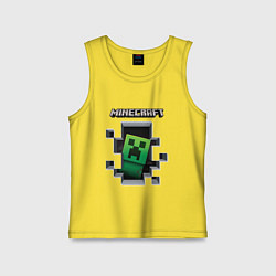 Майка детская хлопок Майнкрафт, цвет: желтый