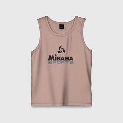 Майка детская хлопок MIKASA SPORTS, цвет: пыльно-розовый