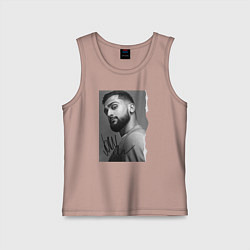 Майка детская хлопок Jony, цвет: пыльно-розовый