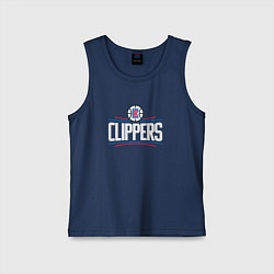 Майка детская хлопок Los Angeles Clippers, цвет: тёмно-синий