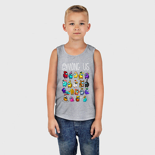 Детская майка AMONG US / Меланж – фото 5