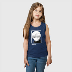 Майка детская хлопок Кен Канеки, цвет: тёмно-синий — фото 2