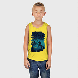 Майка детская хлопок Конь, цвет: желтый — фото 2