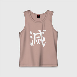 Майка детская хлопок Печать Охотника на демонов, цвет: пыльно-розовый