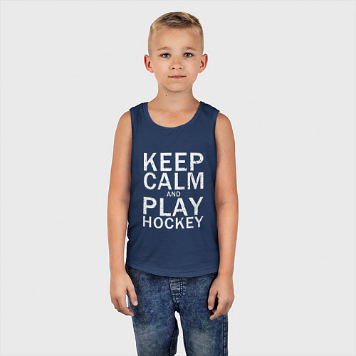 Детская майка K C a Play Hockey / Тёмно-синий – фото 5
