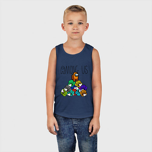 Детская майка Among Us Z / Тёмно-синий – фото 5