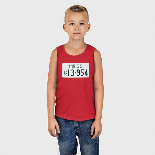 Детская майка Initial D Номер / Красный – фото 5