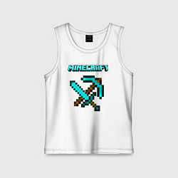 Майка детская хлопок Minecraft, цвет: белый