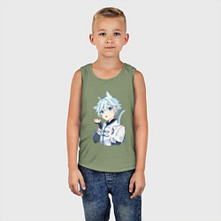 Майка детская хлопок Неко Чун Юнь, цвет: авокадо — фото 2