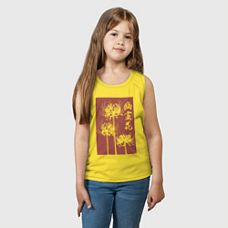 Майка детская хлопок Призрачный цветок, цвет: желтый — фото 2