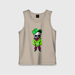 Майка детская хлопок Skoda Skull Z, цвет: миндальный