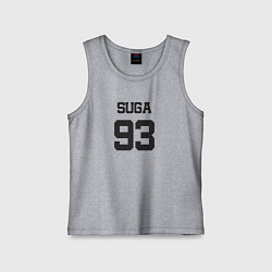 Майка детская хлопок BTS - Suga 93, цвет: меланж
