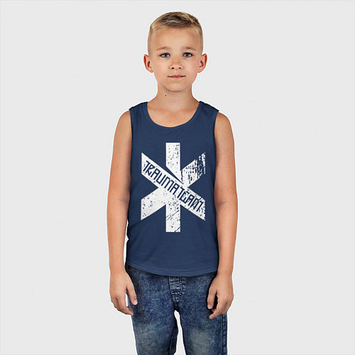 Детская майка TRAUMA TEAM Cyberpunk 2077 / Тёмно-синий – фото 5