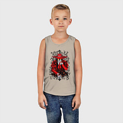 Майка детская хлопок Hellsing Хеллсинг, цвет: миндальный — фото 2