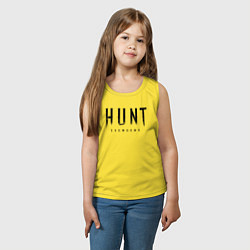 Майка детская хлопок HUNT: showdown черный, цвет: желтый — фото 2