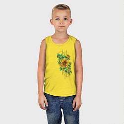 Майка детская хлопок Sunflower, цвет: желтый — фото 2