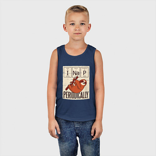 Детская майка I Nap Periodically / Тёмно-синий – фото 5