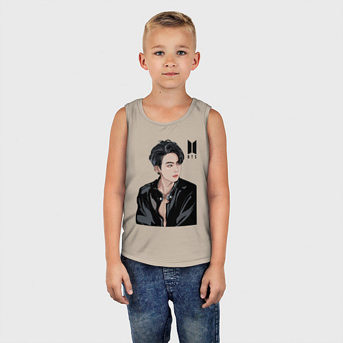 Детская майка BTS / Миндальный – фото 5