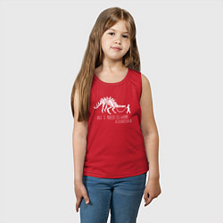 Майка детская хлопок All a need is dinosaur, цвет: красный — фото 2