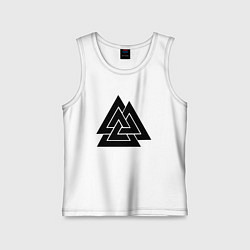 Майка детская хлопок Валькнут Valknut Z, цвет: белый
