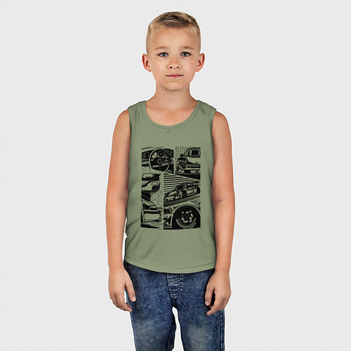 Детская майка PORSCHE ПОРШЕ КОЛЛАЖ / Авокадо – фото 5