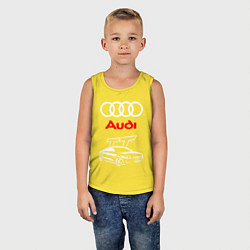Майка детская хлопок AUDI TT АУДИ ТТ СПОРТ, цвет: желтый — фото 2