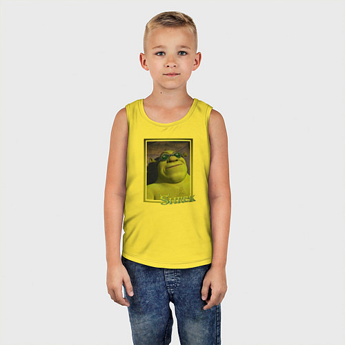 Детская майка Шрек в очках / Желтый – фото 5